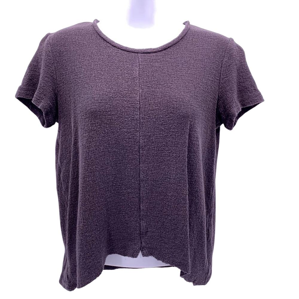 Madewell Black Texture & Thread Cotton Tee Shirt XXS